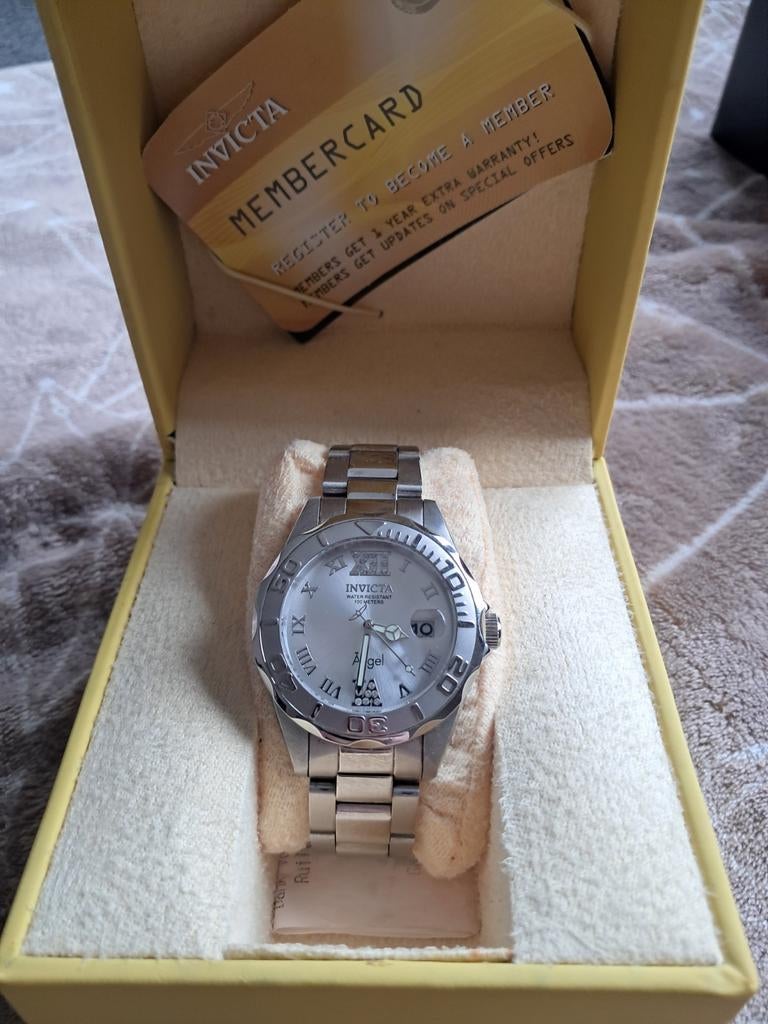 Invicta Angel Dameshorloge - Zilverkleurig met Strass, Sieraden, Tassen en Uiterlijk, Horloges | Dames, Ophalen