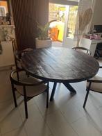 Mango hardhouten eettafel zwart bruin (6-8 personen), 200 cm of meer, Zo goed als nieuw, Vijf personen of meer, Rechthoekig