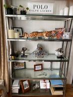 Glazen open vitrine kasten, Ophalen, Met plank(en), 100 tot 150 cm, Zo goed als nieuw