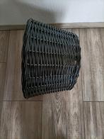 2 zwarte rieten lampenkappen, Huis en Inrichting, Lampen | Lampenkappen, Ophalen of Verzenden, Rond