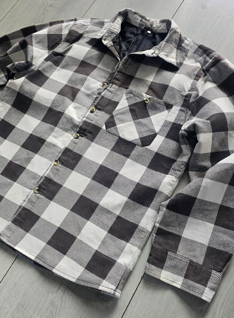 Gevoerd flanellen Overhemd mt XL, Kleding | Heren, Overhemden, Zwart, Ophalen of Verzenden, Gedragen, Halswijdte 43/44 (XL)