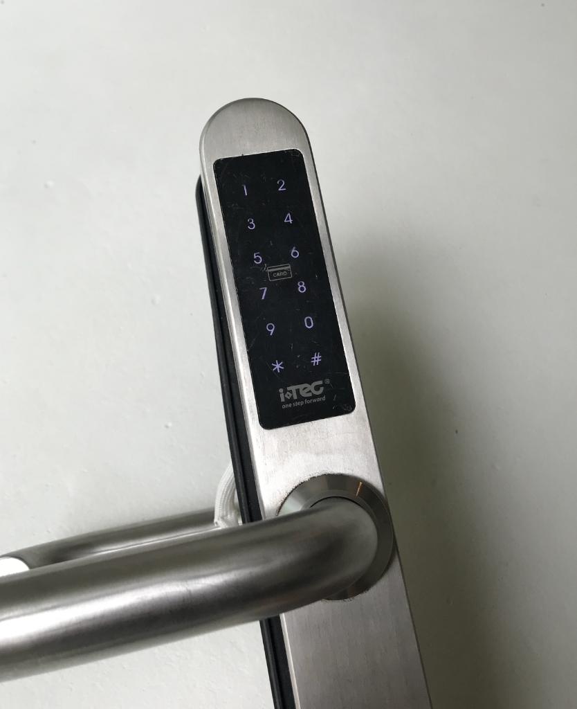 iTEC iCode Elektronisch deurslot slimme deurklink, Ophalen, Gebruikt, Rvs, Klink of Kruk