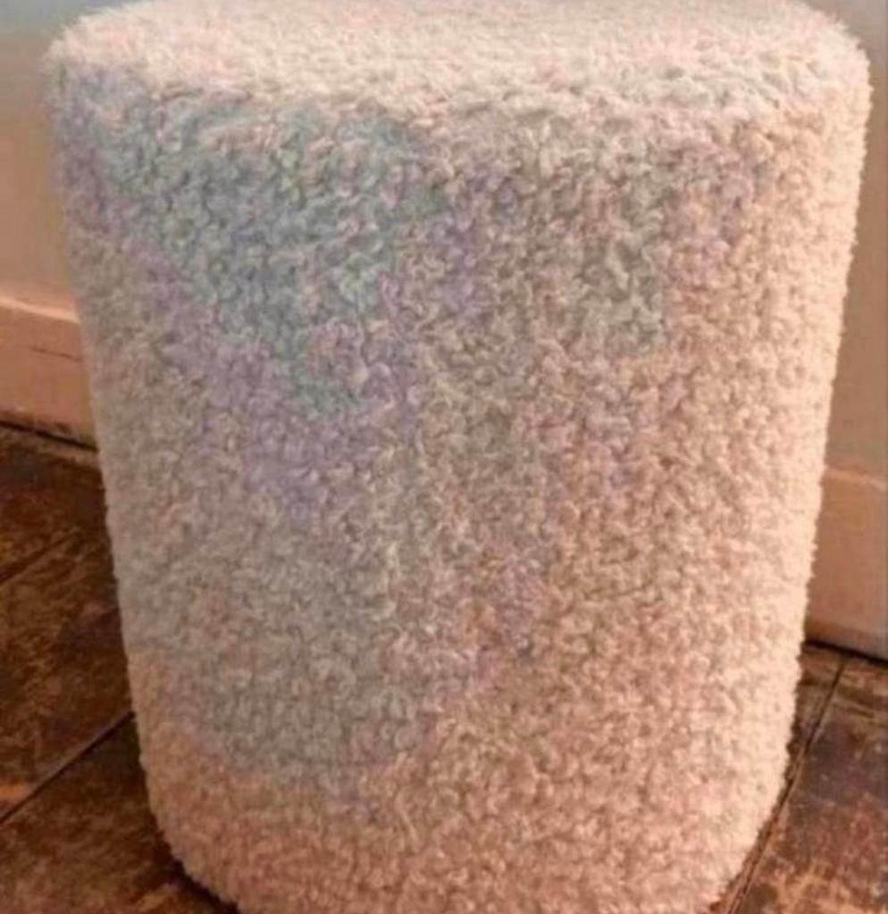 Teddy poef, Ophalen, Zo goed als nieuw, Rond, Minder dan 50 cm