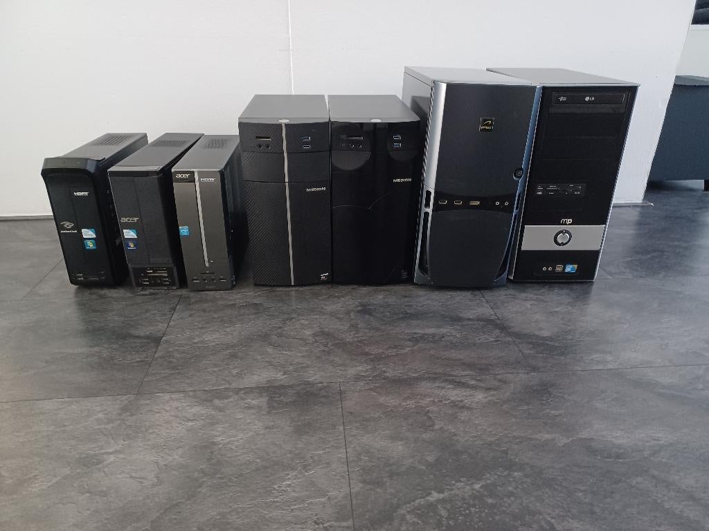 TE KOOP Desktop Pc's 6 stuk, Computers en Software, Desktop Pc's, Gebruikt, HDD, 8 GB, Ophalen