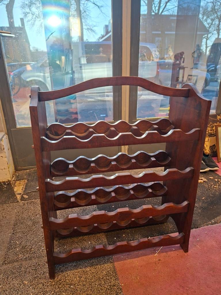 Antiek wijnrek, Huis en Inrichting, Woonaccessoires | Wijnrekken, Ophalen of Verzenden, Hout, Minder dan 50 cm