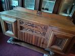 Antiek massief houten dressoir met prachtig houtsnijwerk, Ophalen