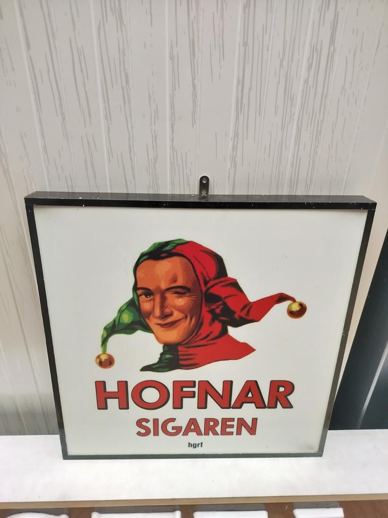 Hofnar Sigaren Lichtbak Reclamebord - Vintage, Ophalen of Verzenden