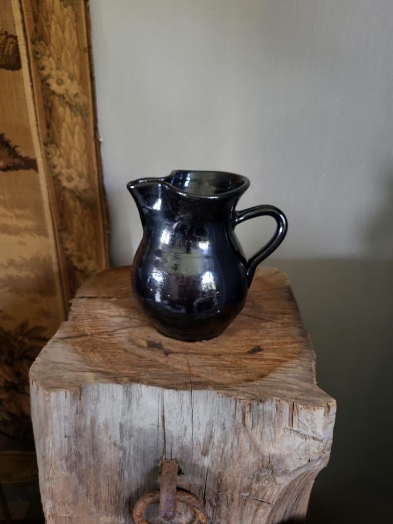 Vintage Franse Kan, Huis en Inrichting, Zwart, Ophalen of Verzenden, Minder dan 50 cm, Glas