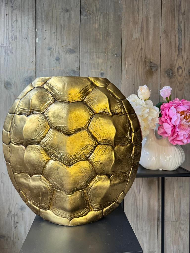 Turtle vaas goud Light and Living, Overige materialen, Overige kleuren, Nieuw, Ophalen of Verzenden