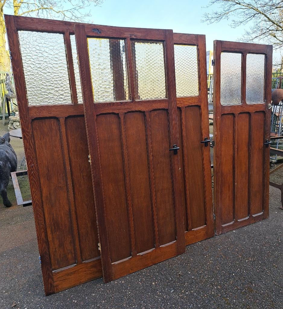 4 antieke Franse Café deuren moeten op maat gemaakt worden, Antiek en Kunst, Curiosa en Brocante, Ophalen