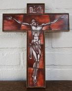 Opaline gebrandschilderd kruis Jesus INRI., Ophalen of Verzenden