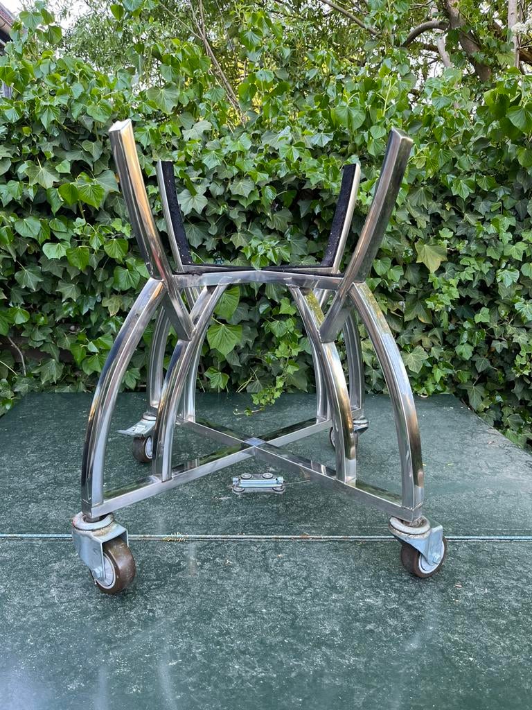 Inferno luxe L RVS trolley, onderstel voor GreenEgg, Kamado,, Tuin en Terras, Ophalen, Gebruikt