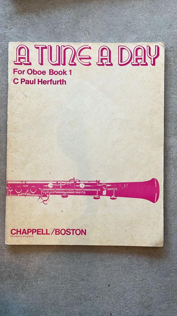Lesboek hobo: A Tune A Day - Boek 1 (C Paul Herfurth), Muziek en Instrumenten, Blaasinstrumenten | Hobo's, Ophalen of Verzenden