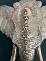Olifantenhoofd wanddecoratie met bling, Ophalen, Zo goed als nieuw