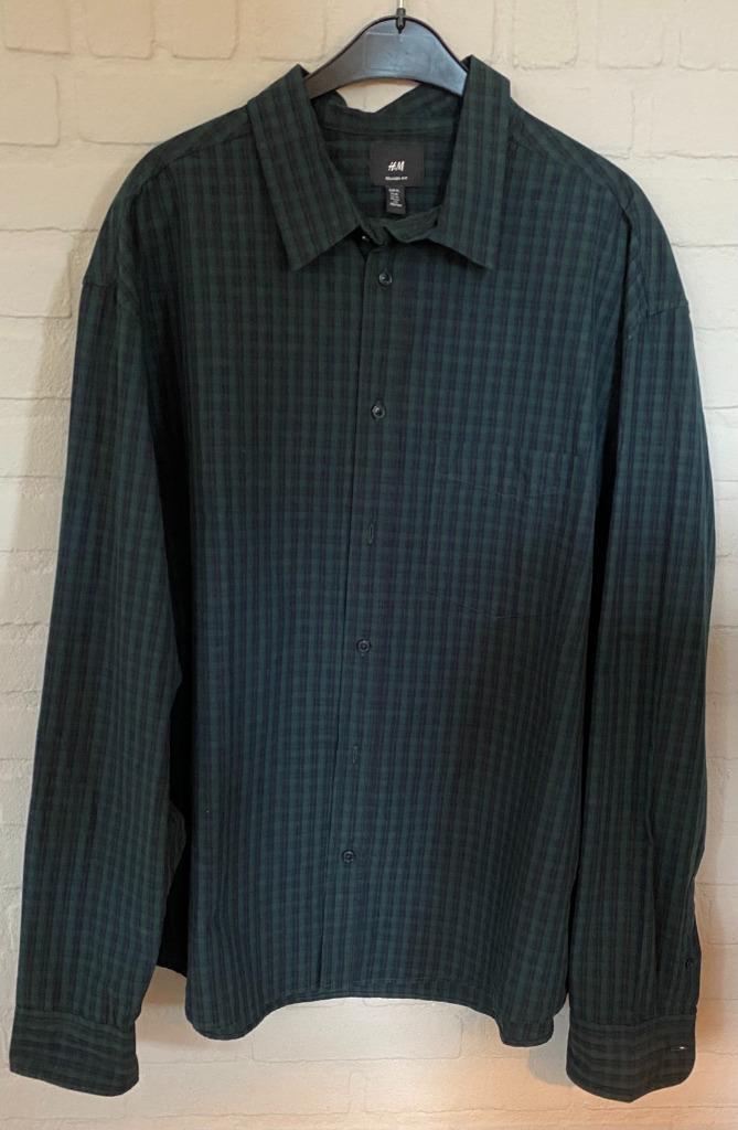 Overhemd van H&M, Kleding | Heren, Overhemden, Nieuw, Halswijdte 43/44 (XL), Groen, Ophalen of Verzenden