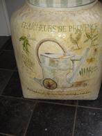 Franse decoratieve ton - bak - mand - trommel binnenin rotan, Ophalen of Verzenden