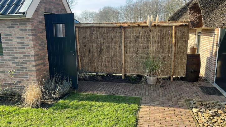 Rietmat Rietplaat schutting natuurlijke erfscheiding, Tuin en Terras, Schuttingen, Nieuw, Overige materialen, Ophalen of Verzenden
