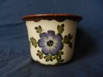Plateel bloempot decor Amoon Kon. Zuid Holland Gouda h. 9,4, Antiek en Kunst, Ophalen of Verzenden