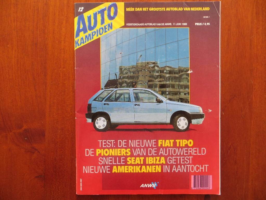 Autokampioen 12 1988 Fiat Tipo, Seat Ibiza SXI, Ophalen of Verzenden, Zo goed als nieuw, Overige merken
