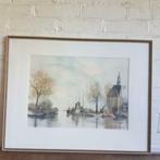 Aquarel Haven van Hoorn Jaap de Vries 1977, Antiek en Kunst, Ophalen