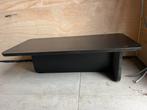 Zwarte houten salontafel japandi stijl, Gebruikt, 100 tot 150 cm, Minder dan 50 cm, Rechthoekig