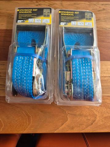 2 hele zware spanbanden met ratel en haak 25€ samen beschikbaar voor biedingen