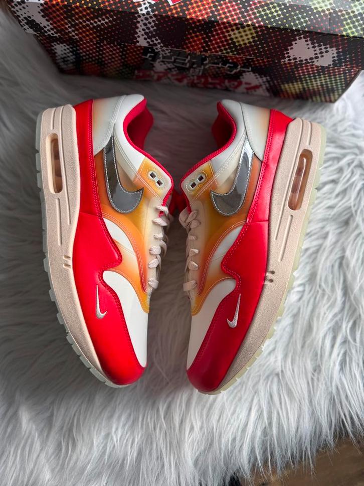 Nieuwe Nike Air Max 1 sofvi rood wit oranje maat eu 46, Kleding | Heren, Schoenen, Nieuw, Sneakers of Gympen, Overige kleuren