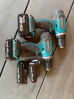 Makita accuboormachine 2 x met 4 Li-ion accu’s 14.4 V BDF343, Doe-het-zelf en Verbouw, Gereedschap | Boormachines, Ophalen, Gebruikt