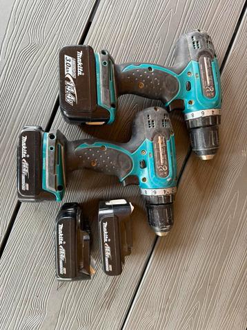Makita accuboormachine 2 x met 4 Li-ion accu’s 14.4 V BDF343 beschikbaar voor biedingen