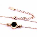 Roségoudkleurig Vergulde Dames Ketting Roestvrij Stalen, Sieraden, Tassen en Uiterlijk, Kettingen, Birgitta-Gracht 33, 6465 EL Kerkrade, Nederland