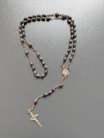 Rozenkrans met zwarte kraaltjes, Ophalen of Verzenden, Zwart, Overige materialen