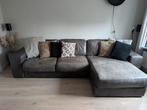 Loungebank buffelleer grijs/bruin, Huis en Inrichting, Ophalen, Gebruikt, Leer