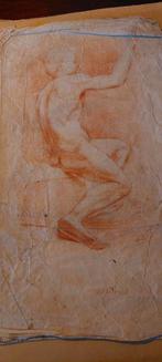 Tekening van een naakte figuur, Ophalen