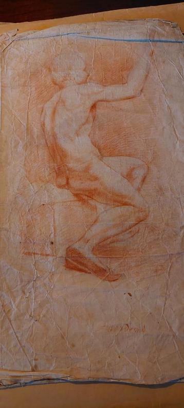 Tekening van een naakte figuur beschikbaar voor biedingen