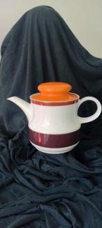 Arzberg 60/70's koffiepot porselein in bruin en oranje., Ophalen of Verzenden