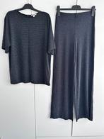 H&m dames zwarte co ord setje broek en top s 36 glitter, H&M, Verzenden, Zwart, Zo goed als nieuw