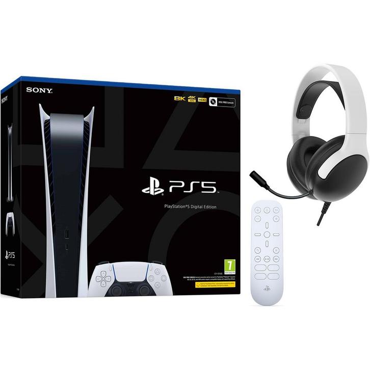 PS5 Digital Edition + 4 joysticks + Extra's!, Spelcomputers en Games, Spelcomputers | Sony PlayStation 5, Gebruikt, Playstation 5 Digital