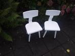 schoolstoeltjes wit 2 stuks, Ophalen, Gebruikt, Stoel(en)