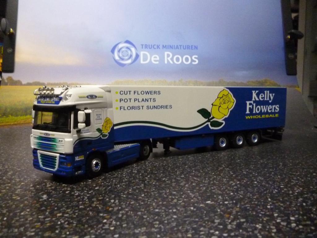 WSI DAF XF 105 Kelly Flowers met certificaat, Hobby en Vrije tijd, Modelauto's | 1:50, Nieuw, Bus of Vrachtwagen, Wsi, Ophalen of Verzenden