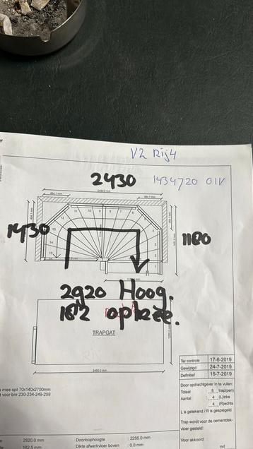 Halfslag trap 2920 hoog dicht beschikbaar voor biedingen