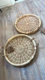 3 x nieuwe rieten dienbladen, Schaal, Rond, Nieuw, Ophalen of Verzenden