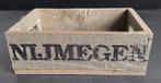 Houten kratje opdruk Nijmegen (nieuw), Huis en Inrichting, Woonaccessoires | Kisten, Minder dan 50 cm, Gebruikt, Minder dan 50 cm