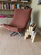 Vintage Artifort F980 Fauteuil - Roze, Ophalen, Gebruikt, Overige kleuren, Vintage retro design midcentury kleurrijk