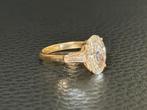 Geel gouden ring met diamant 4 caraat!! met IGI certificaat, Geel, Nieuw, Ophalen of Verzenden, 17 tot 18