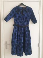 Vintage jurkje in nachtblauw en zwart van voodoo vixen M, Kleding | Dames, Maat 38/40 (M), Blauw, Voodoo Vixen, Ophalen of Verzenden