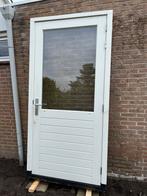 Hardhouten extra brede buitendeur met kozijn, Doe-het-zelf en Verbouw, Deurkozijn, Zo goed als nieuw, Hout, Ophalen