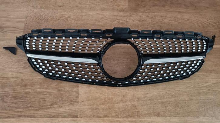 Diamond grill voor Mercedes-Benz c-klasse W205 Zwart, Auto diversen, Tuning en Styling, Ophalen of Verzenden