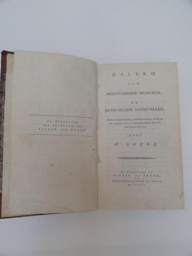 Galerij van merkwaardige menschen, W. Goede - van Braam 1813, Antiek en Kunst, Antiek | Boeken en Bijbels, Verzenden