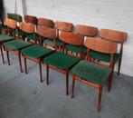 Vintage stoelen retro Deens design, Vintage retro Scandinavisch Deens design jaren 60, Vijf, Zes of meer stoelen, Gebruikt, Hout
