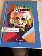Dit is onderzoek!, Boeken, Zo goed als nieuw, Noordhoff Uitgevers, Beta, HBO